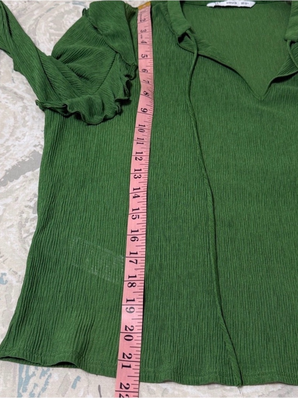 MANGO | Textured Ruffled Blouse - Picture 9 of 10